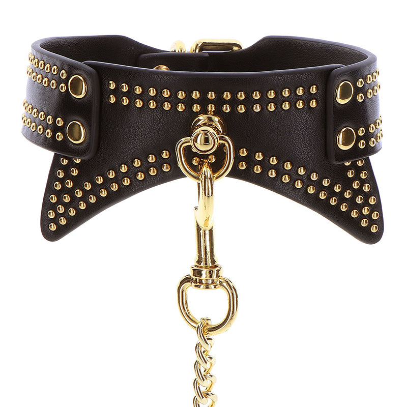 TABOOM Vogue PU Studded Collar & Leash