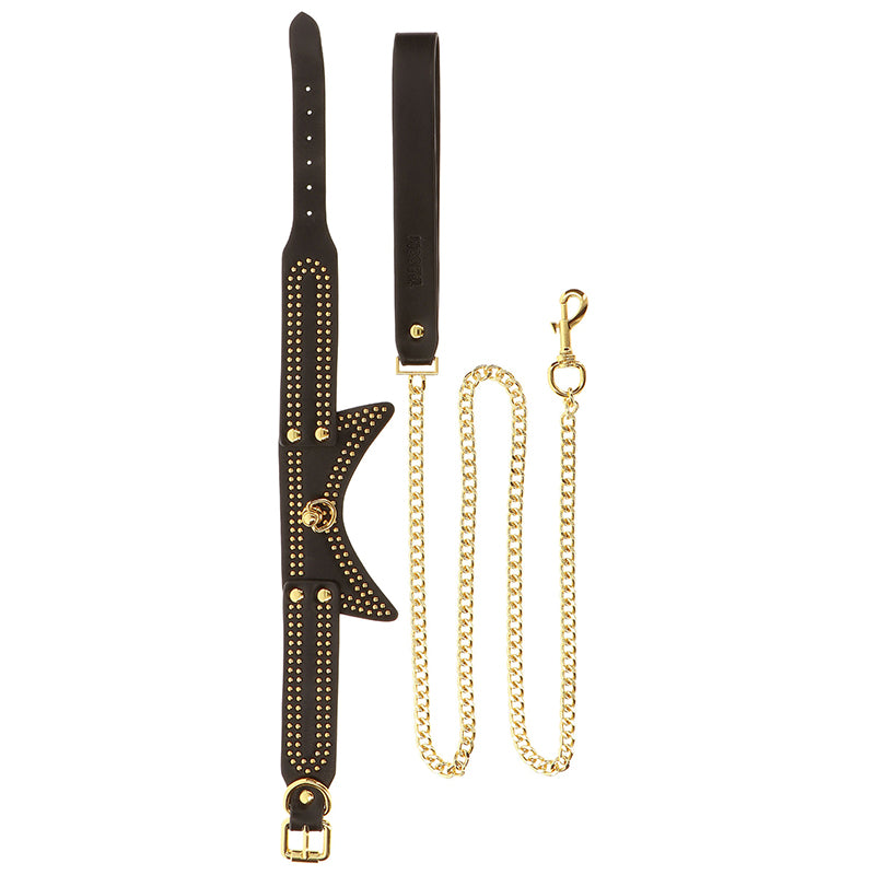 TABOOM Vogue PU Studded Collar & Leash
