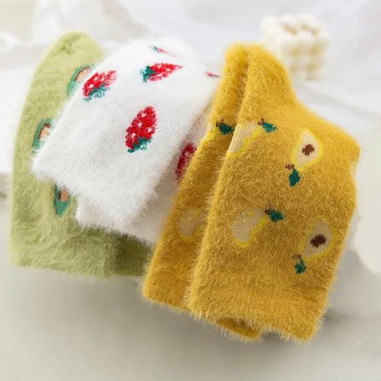 Soft Cosy Acrylic Fruit Printed Bed Socks