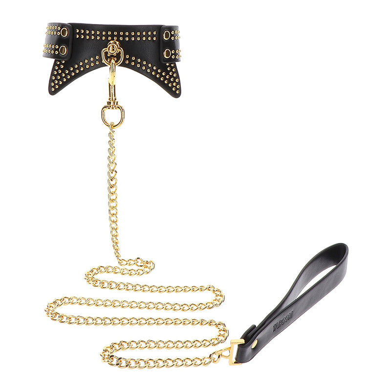 TABOOM Vogue PU Studded Collar & Leash