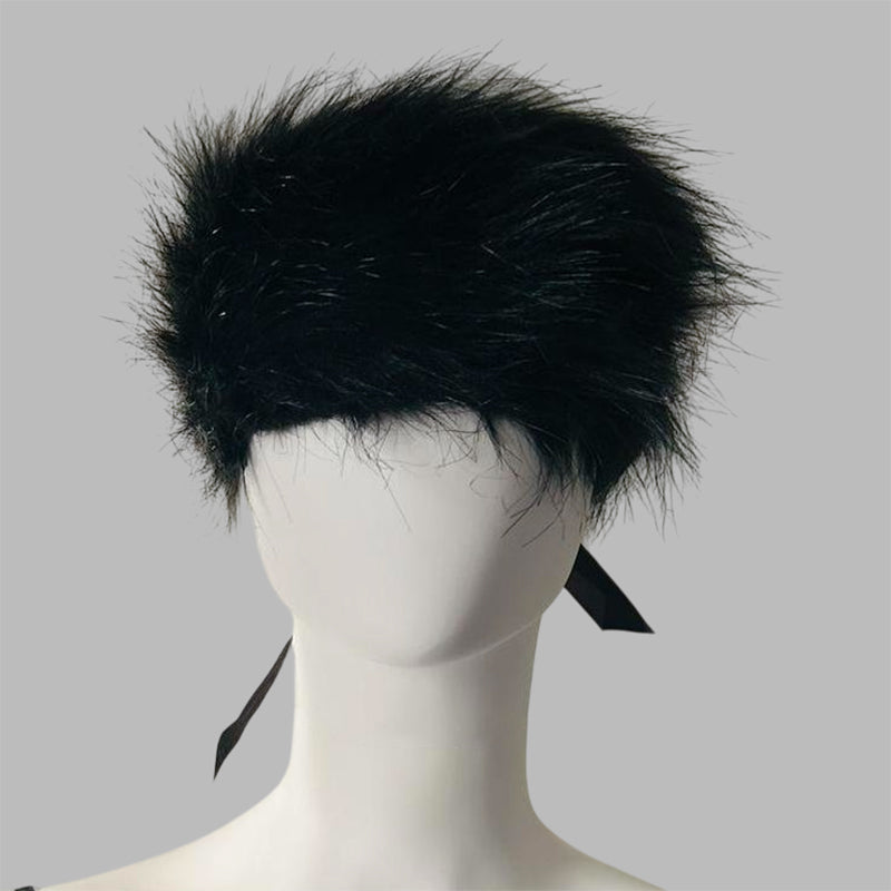 Faux Fur Satin Tie Blindfold