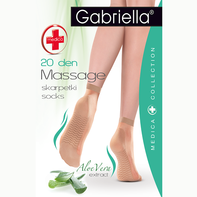 Gabriella 20 Denier Sheer Massage Sole Ankle Socks