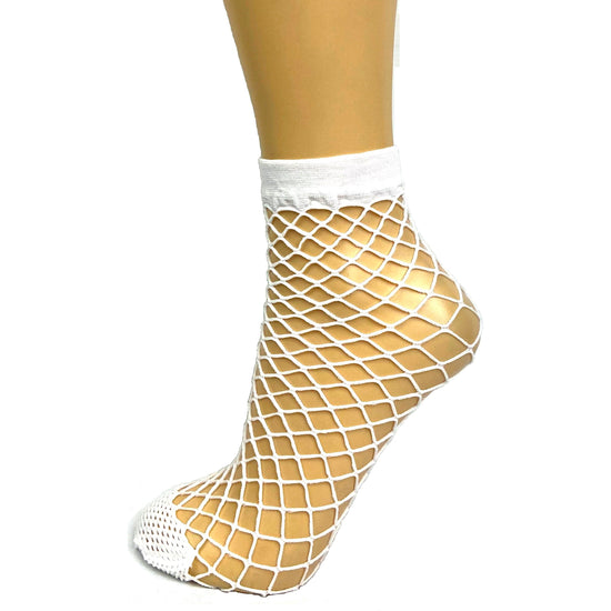 Veneziana Oversized Fishnet Ankle Socks - Leggsbeautiful