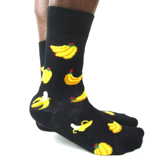 Luv Socks Men's Cotton Blend Banana Ankle Socks - Leggsbeautiful
