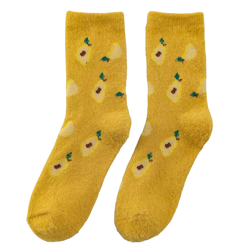 Soft Cosy Acrylic Fruit Printed Bed Socks