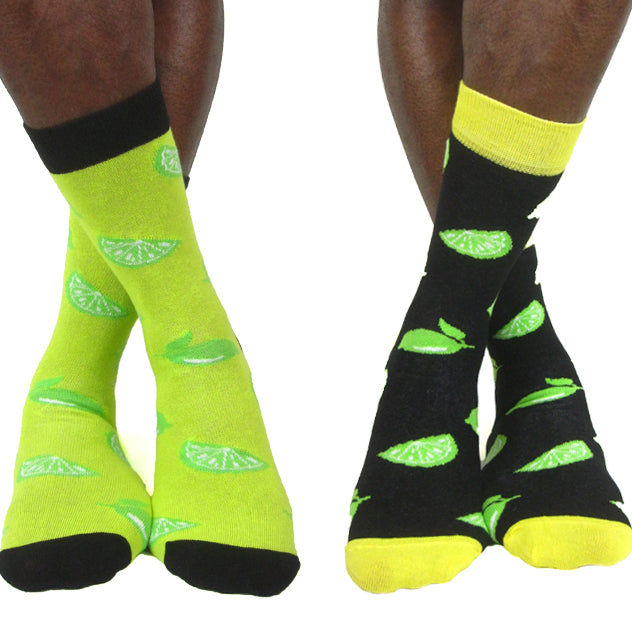 Luv Socks Men's Cotton Blend Lime Ankle Socks - Leggsbeautiful