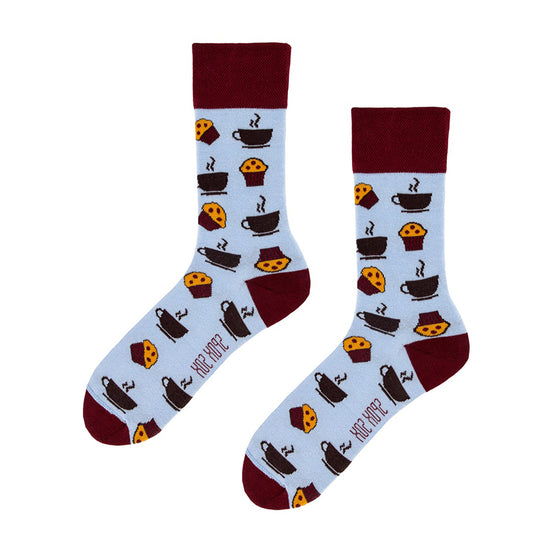 Spox Sox Cotton Socks With Coffee & Muffin Print