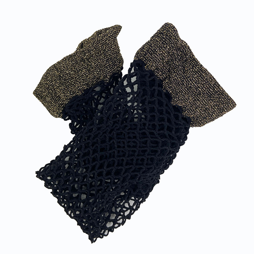 Veneziana Lurex Top Oversized Fishnet Ankle Socks