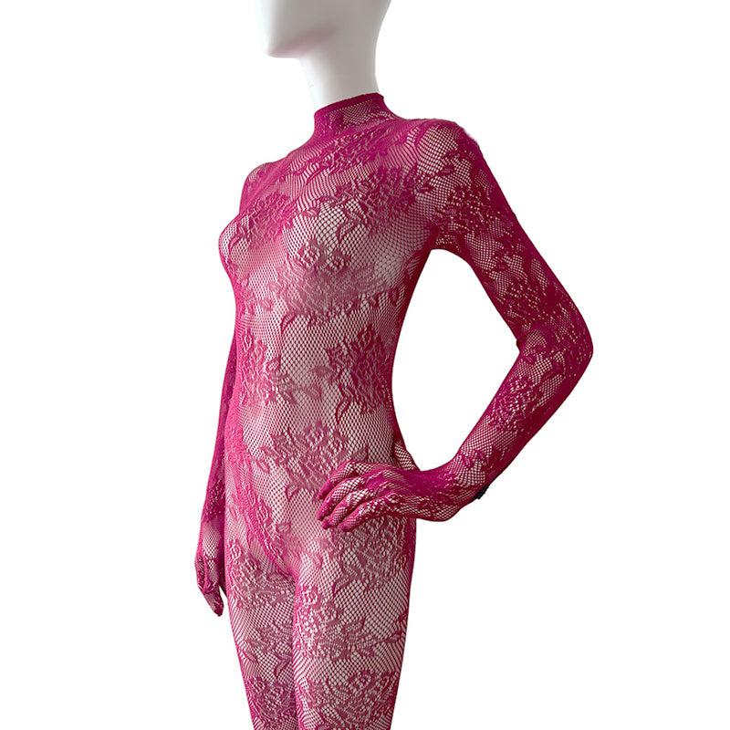 
                      
                        Chloe Gloved Footless Lace Open Back Bodystocking
                      
                    