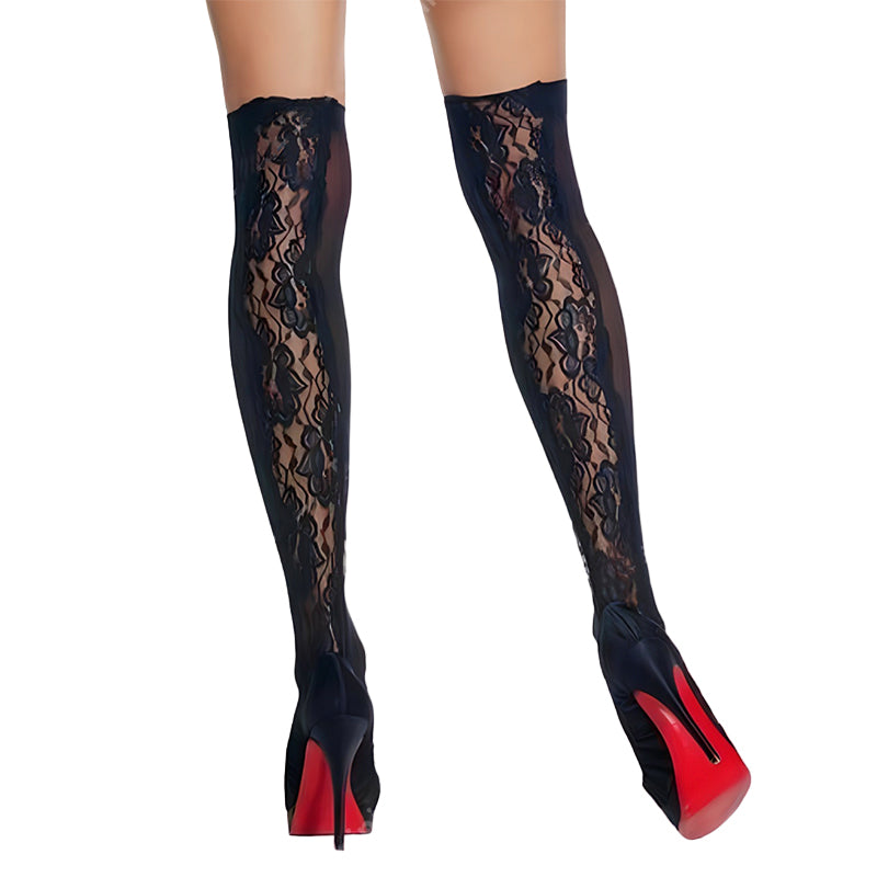 Load image into Gallery viewer, Leg Avenue Thigh Highs With Lace Back Panel
