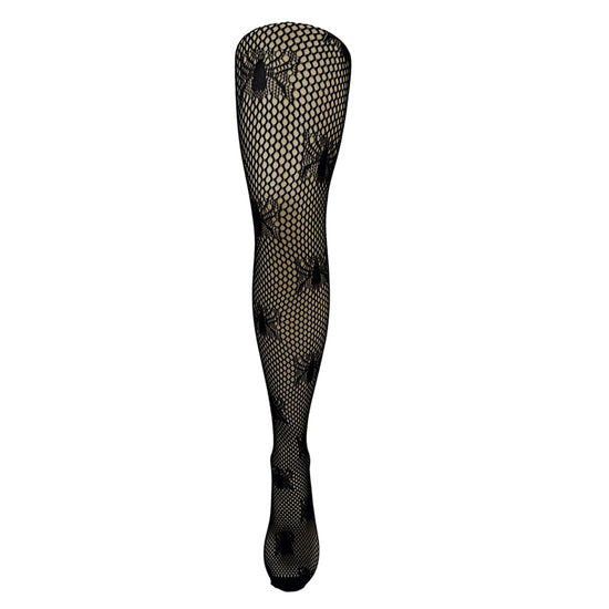 Spider Pattern Fishnet Tights