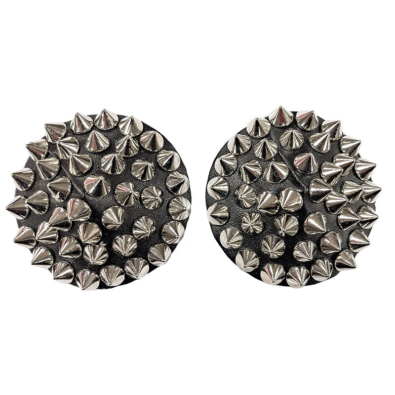 Coquette Faux Leather Round Spiked Nipple Pasties