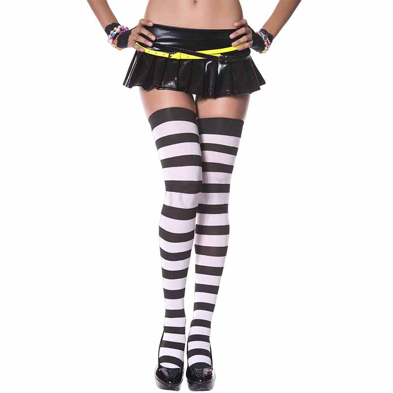 Sexy Be Wicked Fishnet Wide Band Thigh Highs Stockings One Size