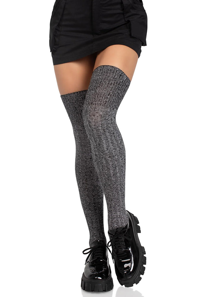 
                      
                        Leg Avenue Heather Rib Knit Thigh High Socks
                      
                    