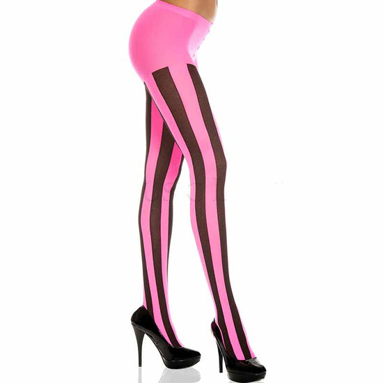 Music Legs Opaque Vertical Stripe Opaque Tights