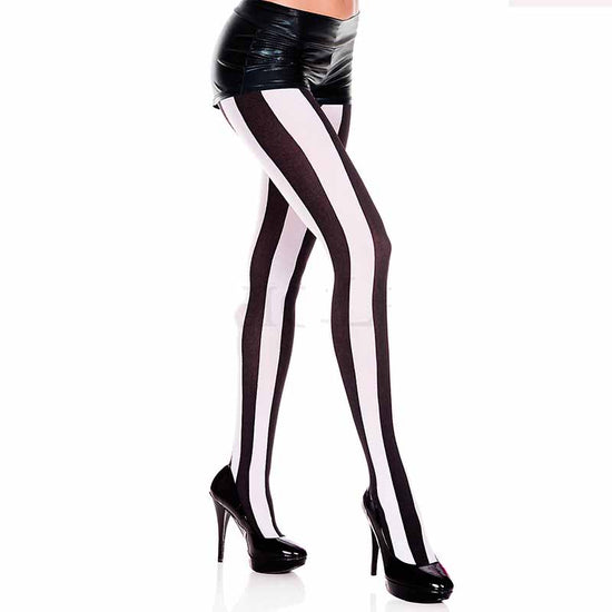 Music Legs Opaque Vertical Stripe Opaque Tights