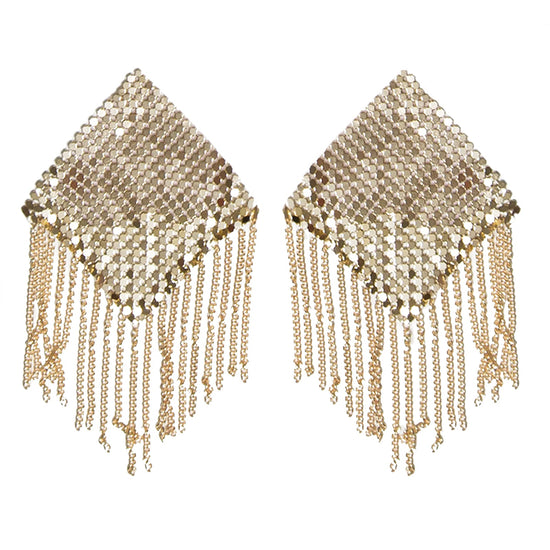 Coquette Diamond Shaped Fringed Chainmail Pasties