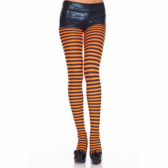 Music Legs Opaque Striped Ringer Tights