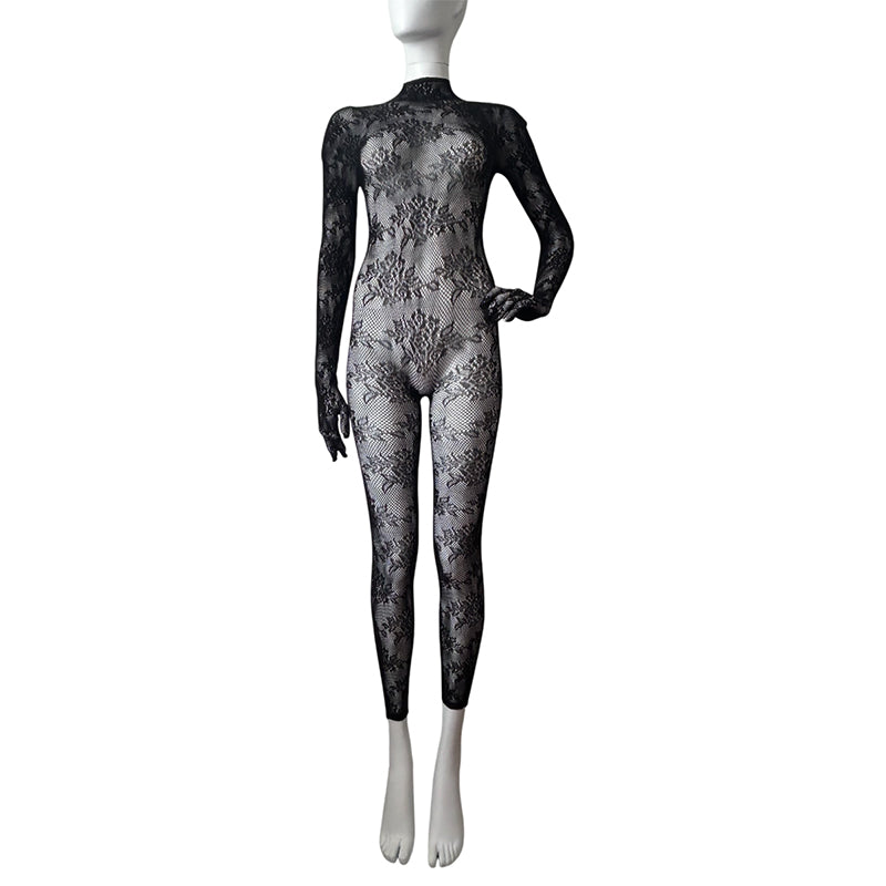 
                      
                        Chloe Gloved Footless Lace Open Back Bodystocking
                      
                    