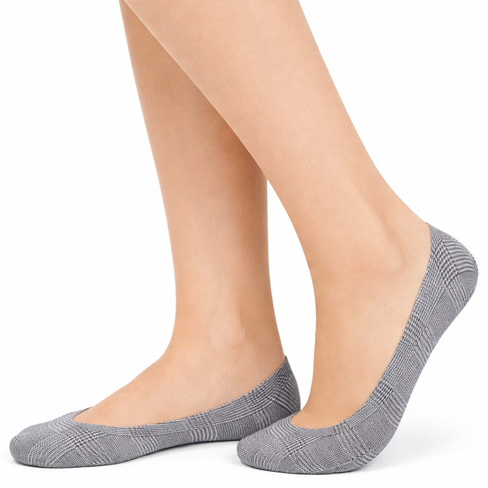 Magnetis Low Cut Non Slip Hounds Tooth Shoe Liner - LEGGSBEAUTIFUL