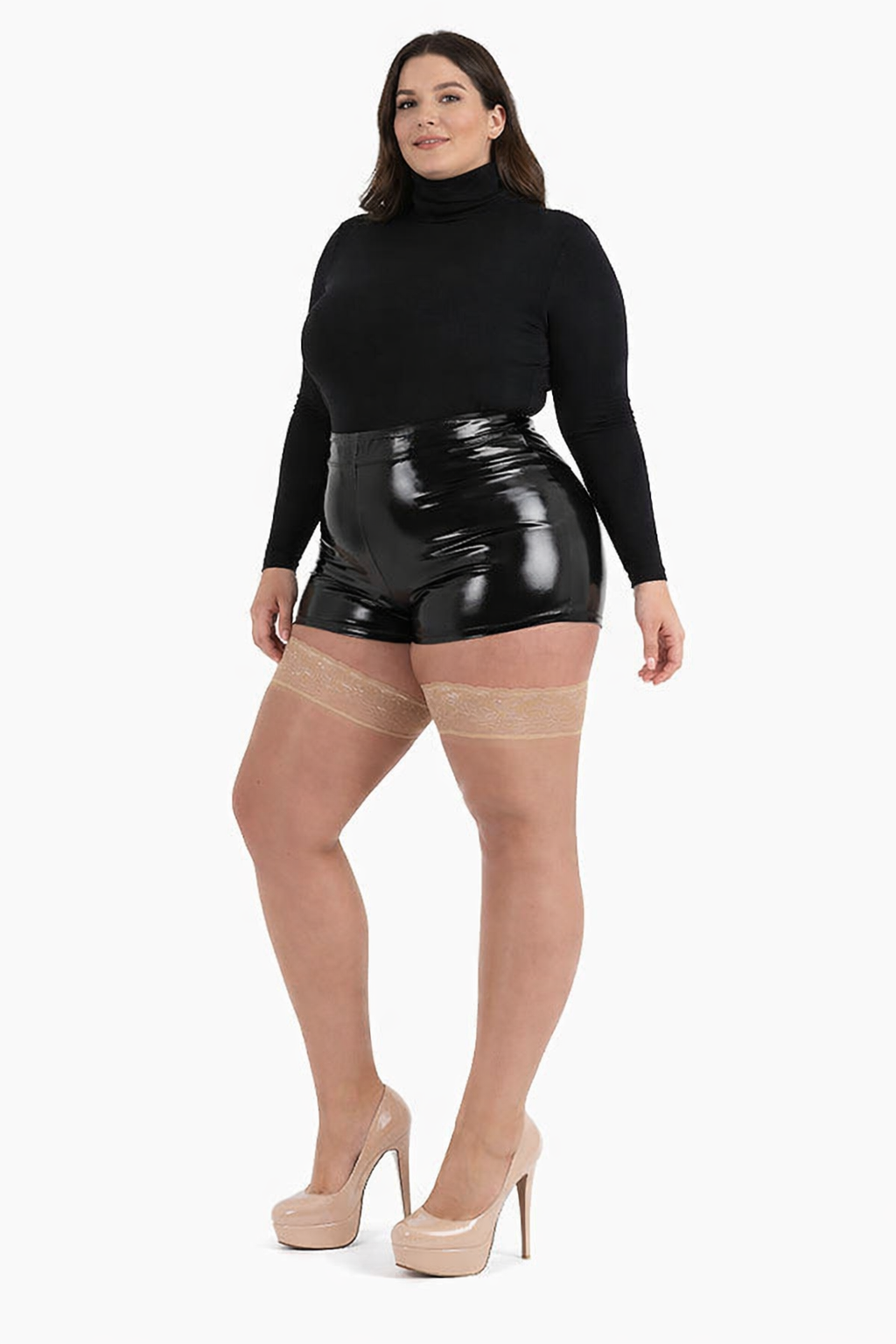 Pamela Mann Sheer Plus Size Lace Top Stockings