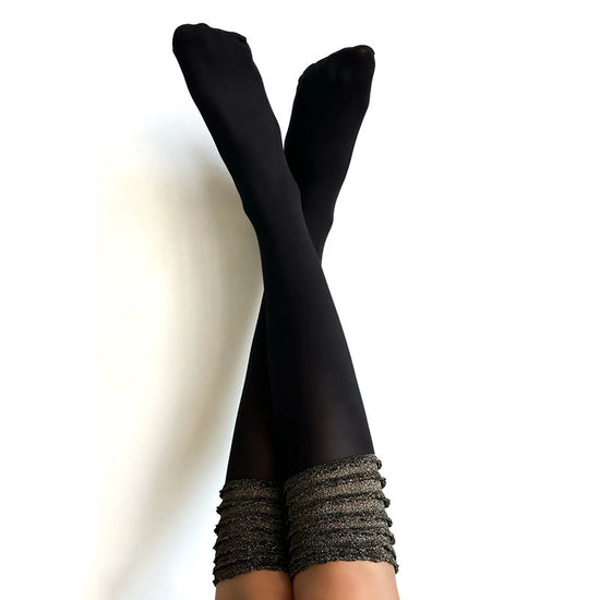 Load image into Gallery viewer, Veneziana Frill Top Knee High Socks
