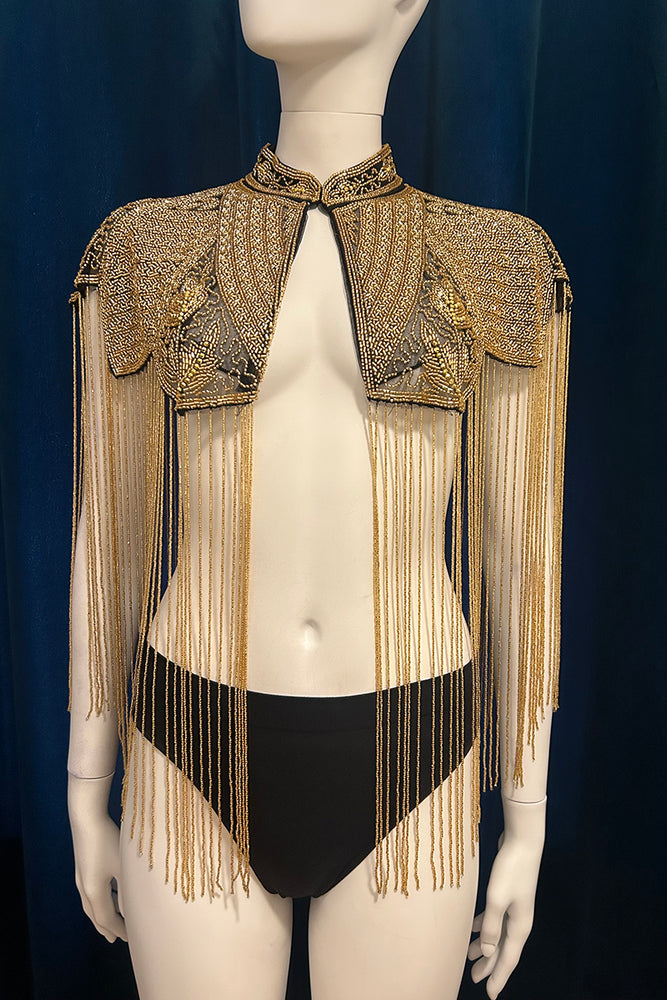 
                      
                        Vintage Style Glass Beaded Shawl With Fringe
                      
                    