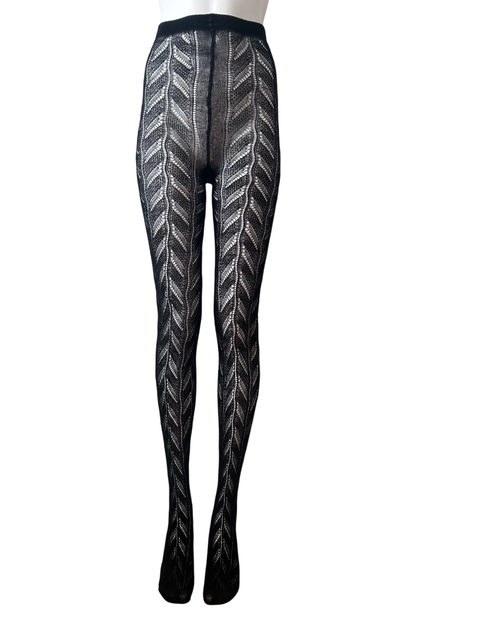 Natori Chevron Knit Pointelle Tights