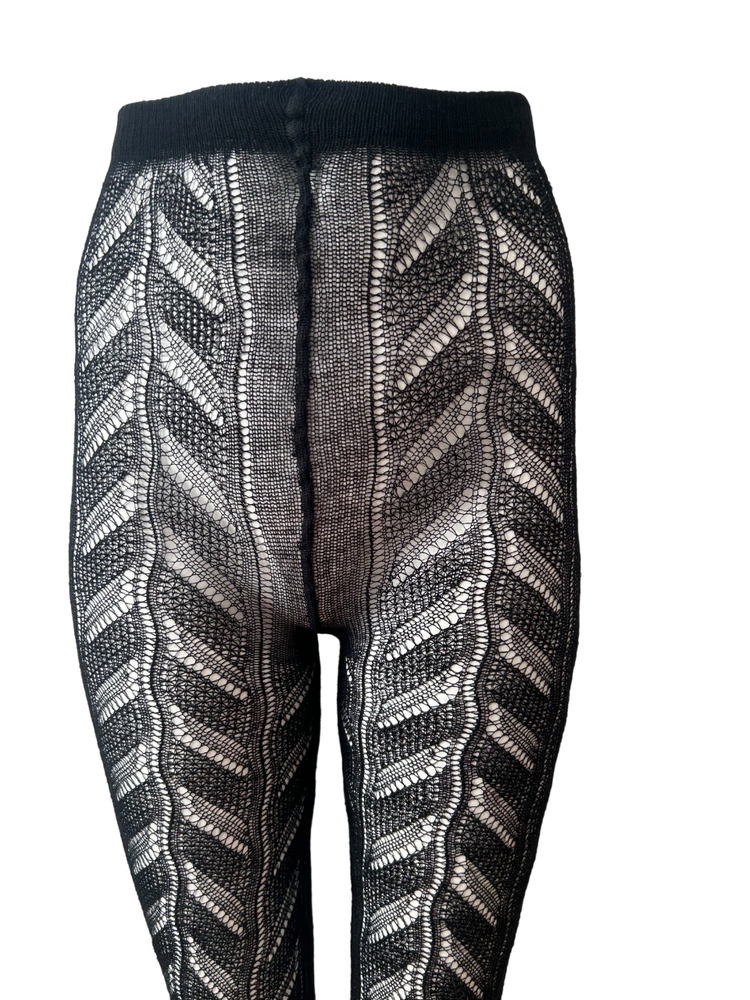 Natori Chevron Knit Pointelle Tights