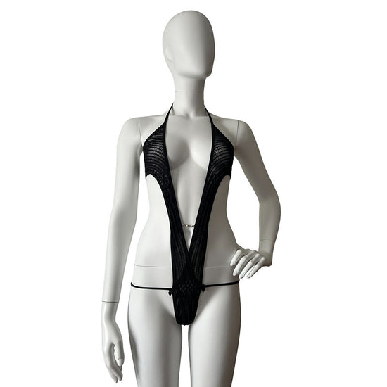 SHADOW Crotchless Ouvert Deep V Body