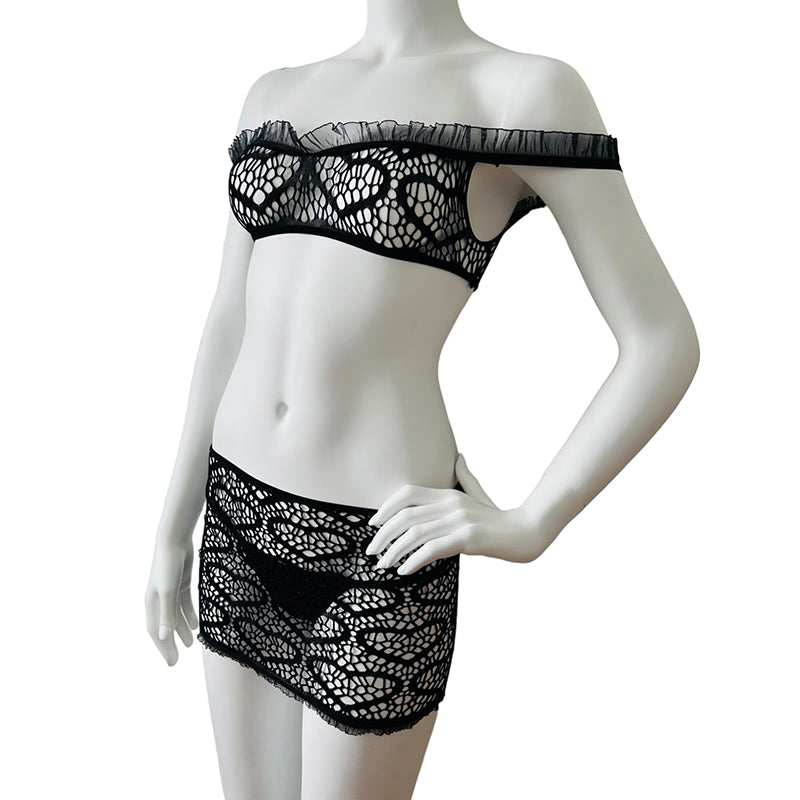 
                      
                        Leg Avenue 3 PC Net Crop Top, Mini Skirt, & G-String
                      
                    