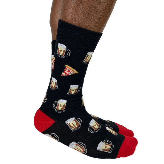 Load image into Gallery viewer, Men&amp;#39;s Cotton Blend Game Night Print Crew Socks

