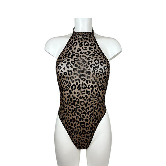 Obsessive Sheer Leopard Print Body With Cat Ear Headband