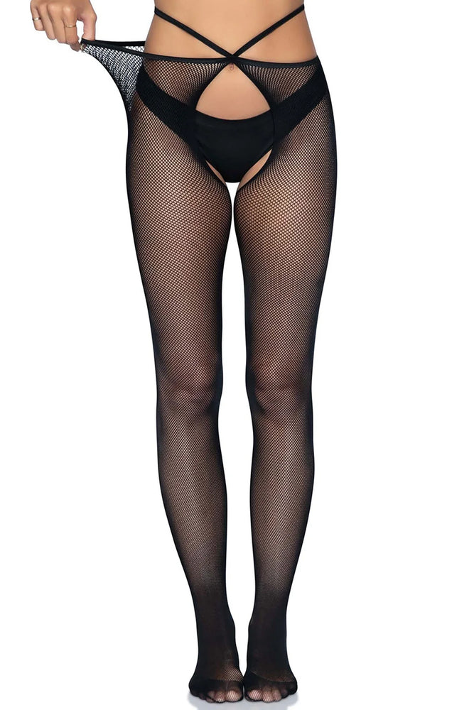 
                      
                        Leg Avenue Micronet Strappy Crotchless Tights
                      
                    