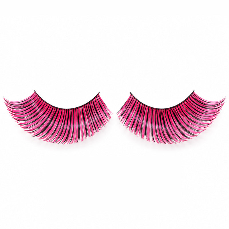 Wispy Black & Pink False Eyelashes