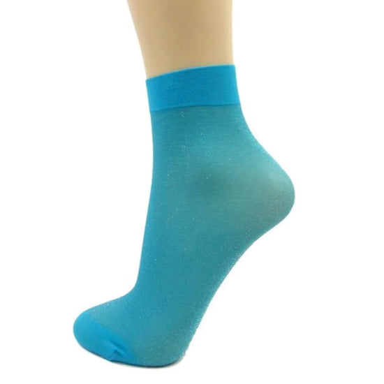 Leggsbeautiful Lurex Glitter Nylon Ankle Socks