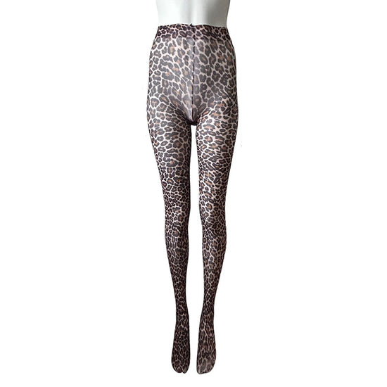 animal print patterned tights