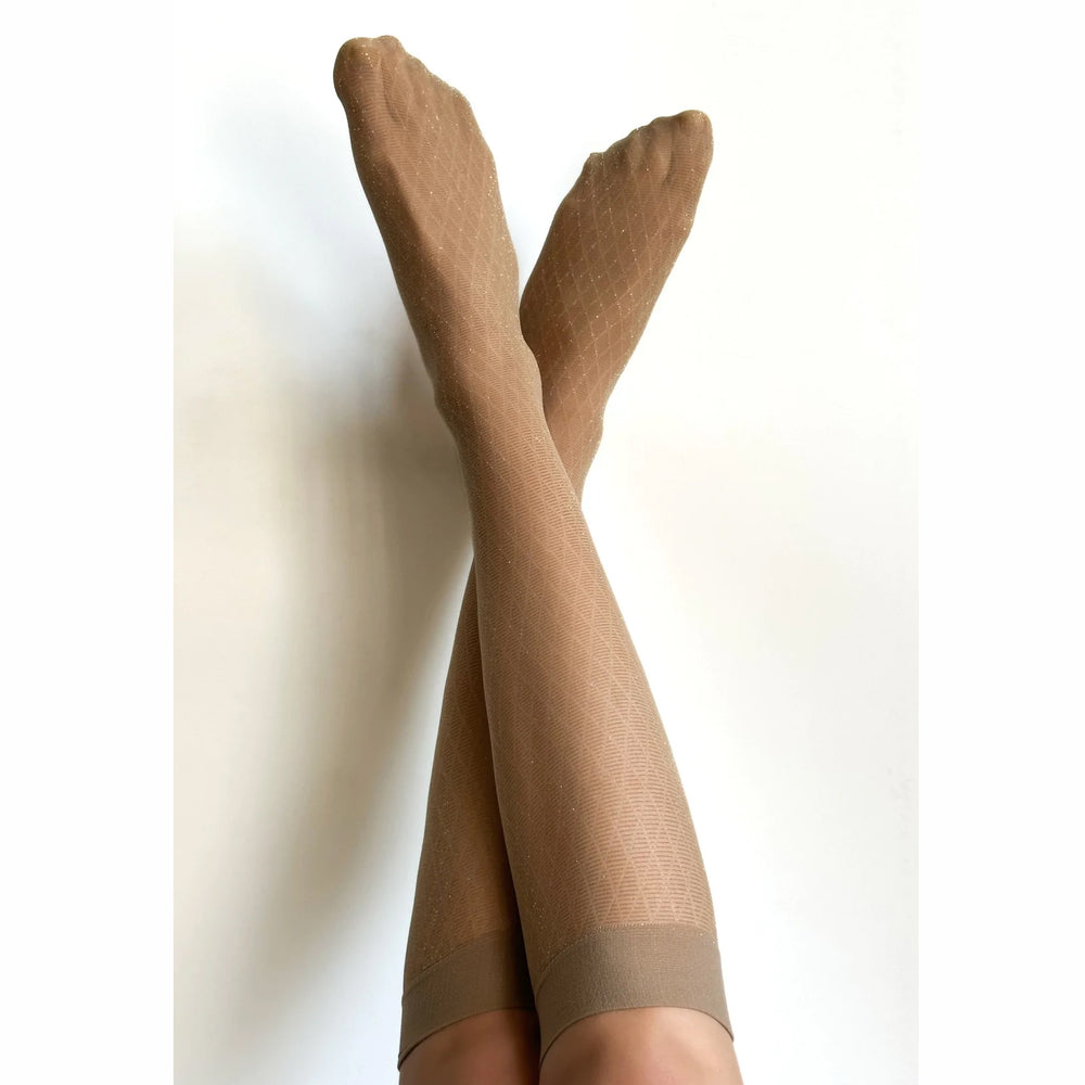 Veneziana Rombini Diamond Lurex Knee High Socks