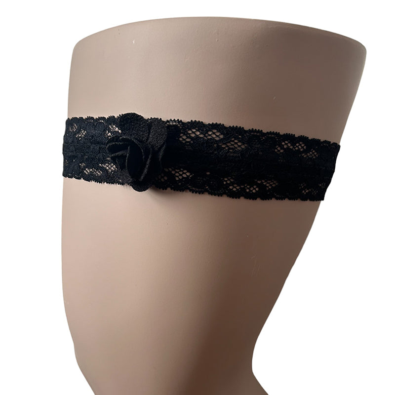 
                      
                        Plus Size Black Bridal Wedding Garter With Rose Bud Detail
                      
                    