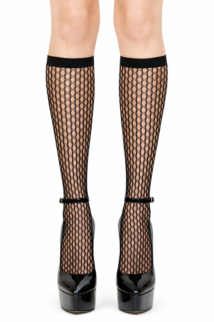 High Net Socks Soft Stretch Ring Net Knee High Socks – LEGGSBEAUTIFUL