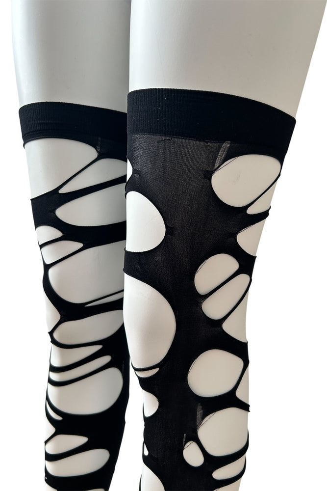 
                      
                        Distressed Footless Thigh Highs
                      
                    