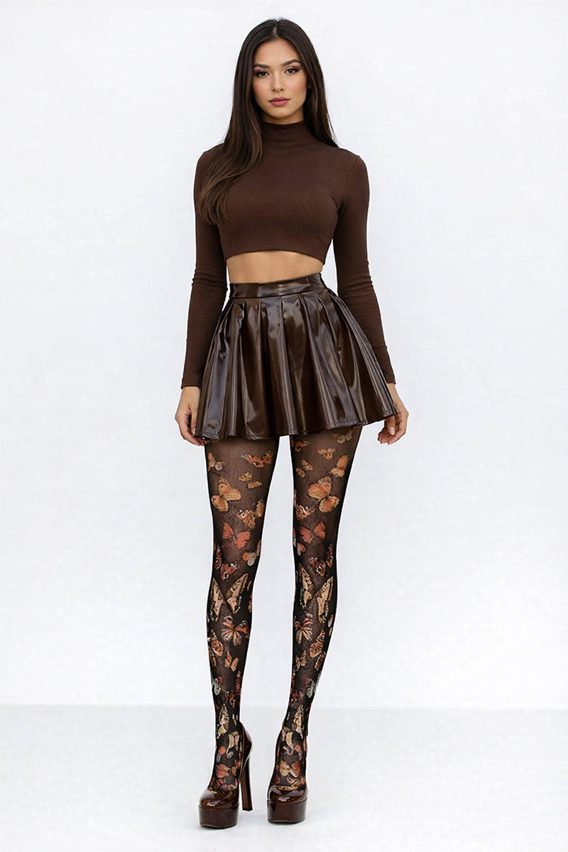 70 Denier Opaque Butterfly Print Tights