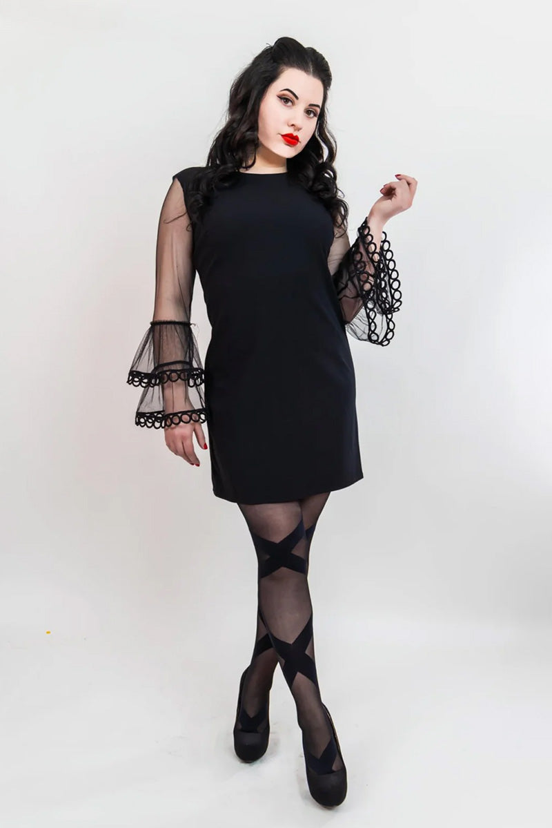 Kix'ies Jackie Sheer Ballet Thigh Highs Criss Cross Pattern