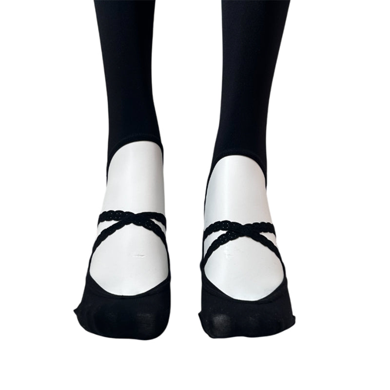 
                      
                        MeMoi 70 Denier Opaque Tights With Criss Cross On The Foot
                      
                    