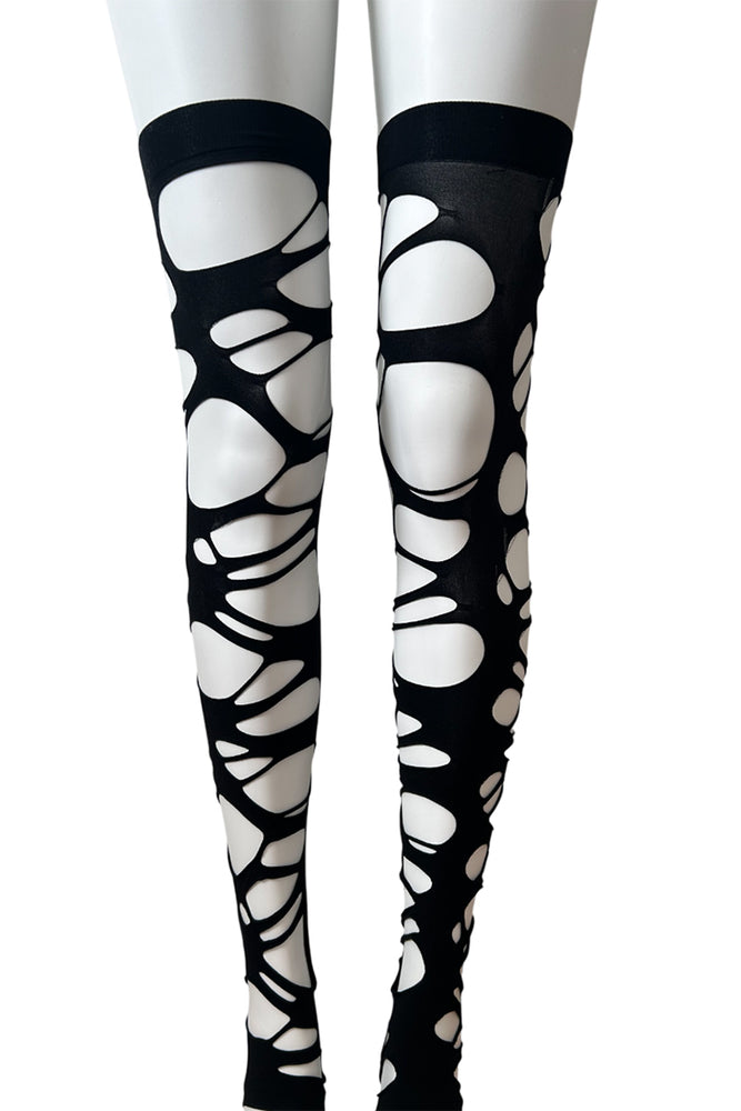 
                      
                        Distressed Footless Thigh Highs
                      
                    