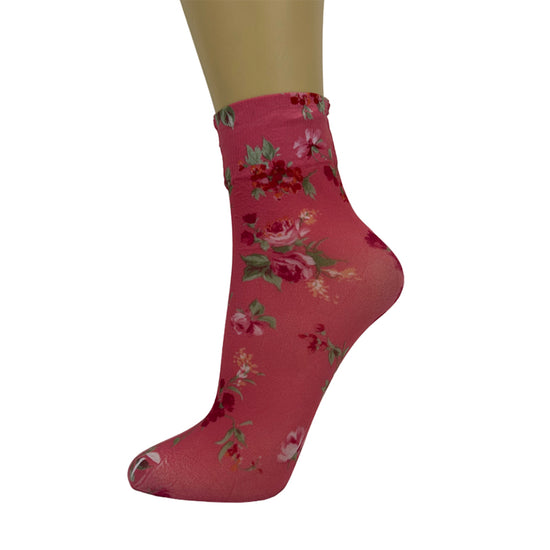 Pamela Mann Floral Print Ankle Socks