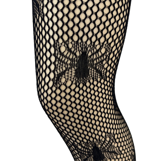 Spider Pattern Fishnet Tights