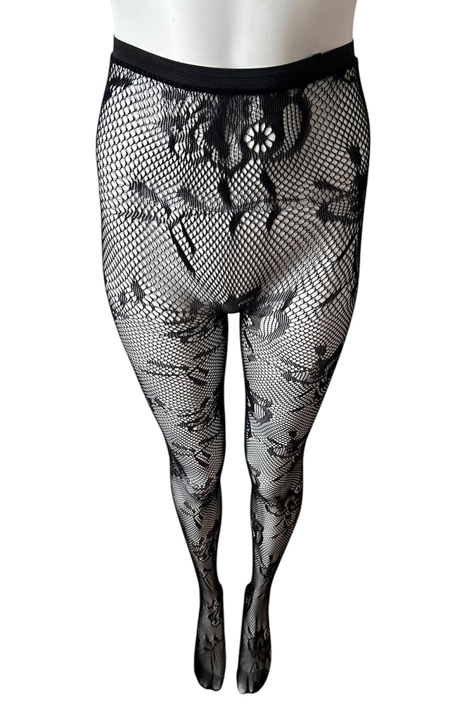 
                      
                        Milly Fishnet Tights With Woven Floral Pattern
                      
                    