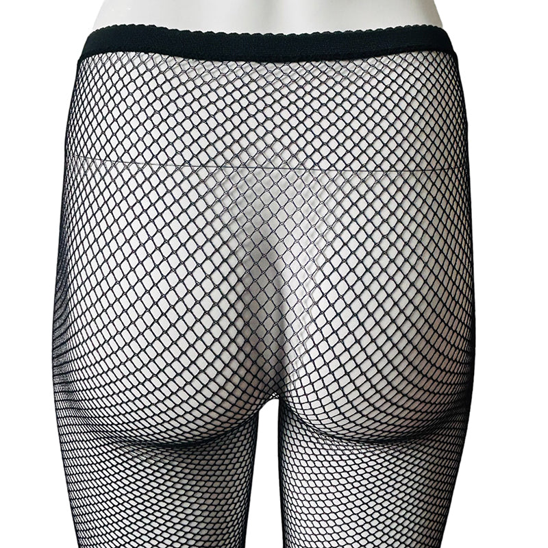 black fishnet leggings