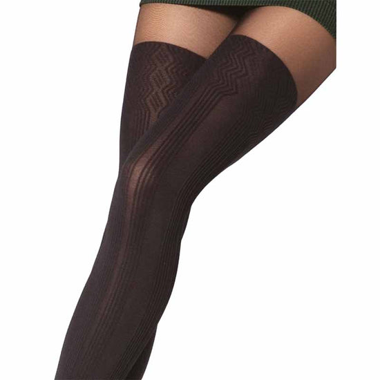 Gatta Girl Up 45 20/60 Patterned Mock Over Knee Tights